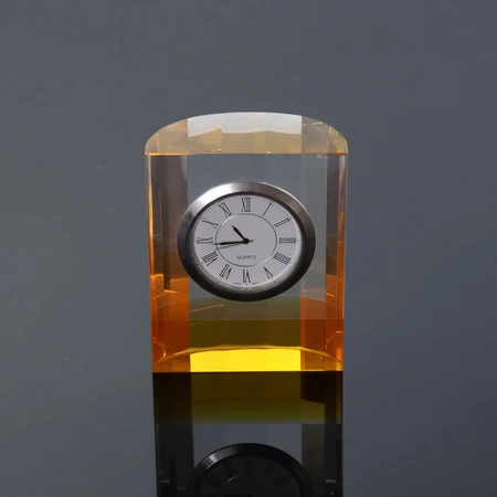 Black rectangular antique crystal table alarm clock for family
