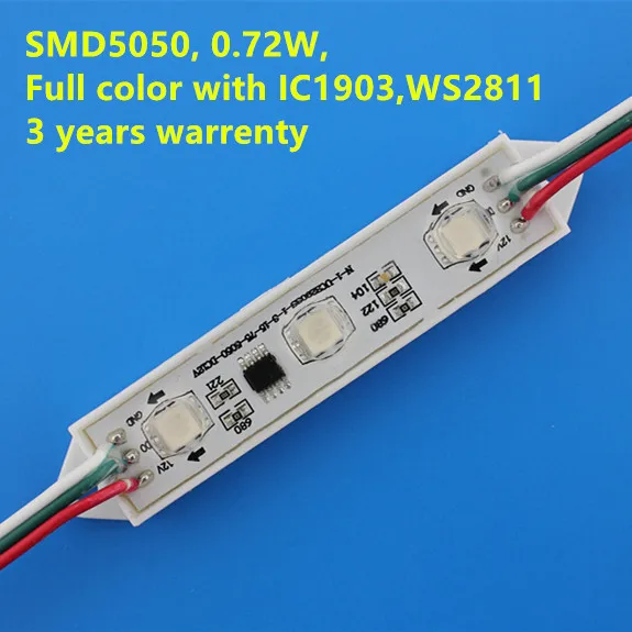 CE ROHS DC12V RGB Color Changing Digital 2811 Led Module for Advertising Board