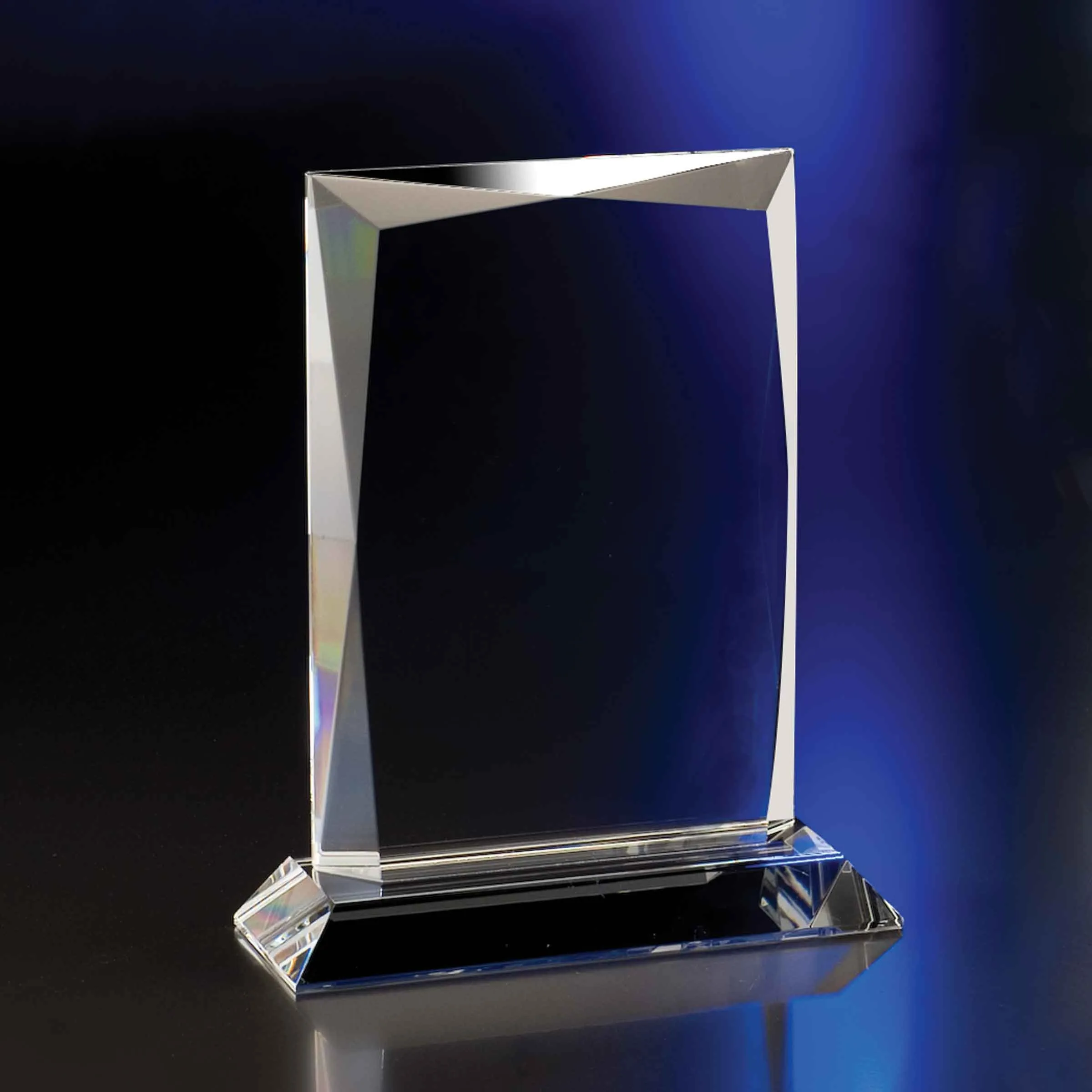Factory price glass trophy plaque blank crystal glass trophy for laser engraving