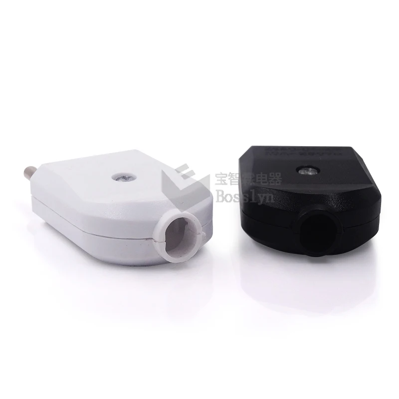 Manufacturer Straight Pin Power Plug 2 Pin Rewireable Italy Plug Eu Euro European Electrical Plug