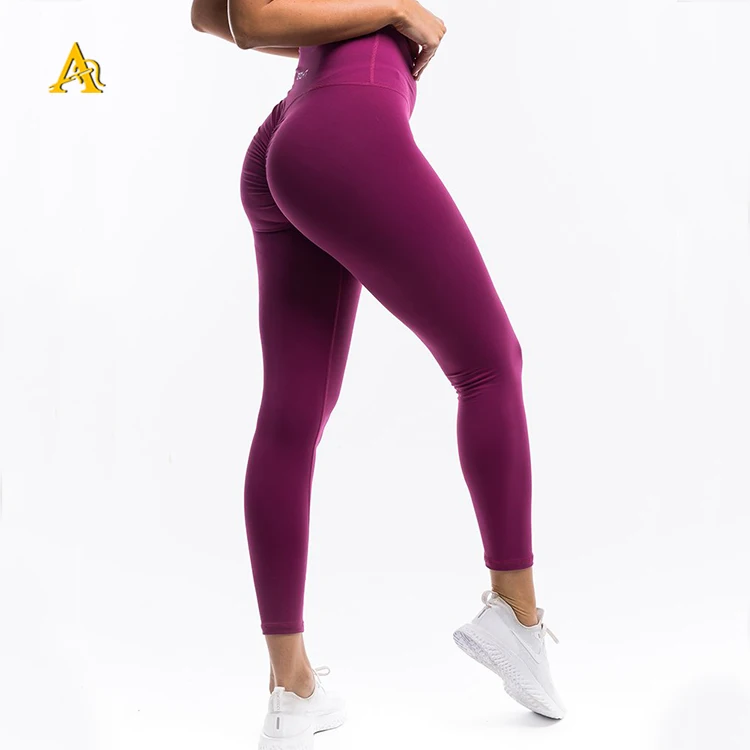 
2019 Hidden Pocket Solid Color Active Wear Mesh Patchwork Capri Yoga Pants High Waisted Leggings For Women 