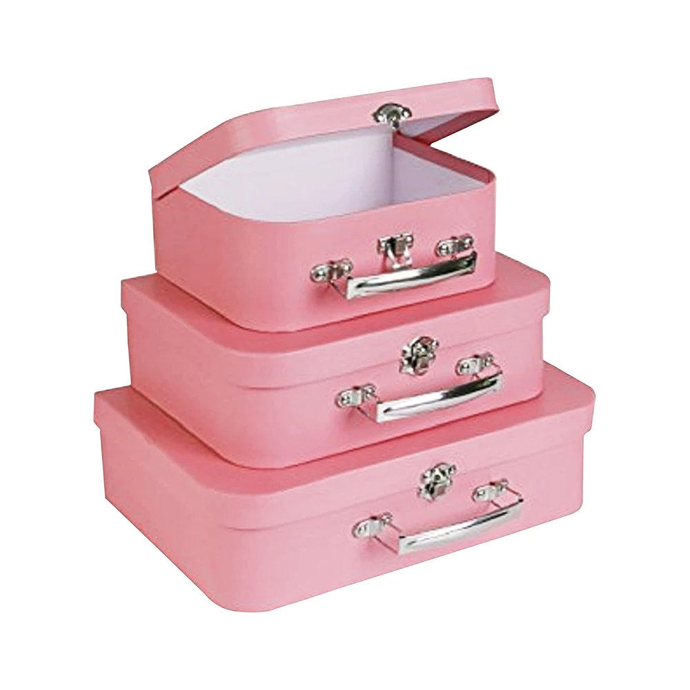 Custom briefcase packaging keepsake baby shower small luggage  suitcase gift set box