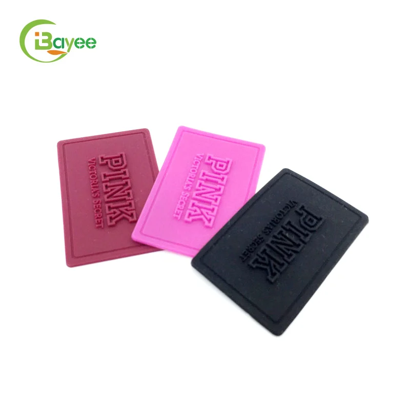 Simple Monochromatic Embossed Armed Forces Clothes Customized Rubber 3D Pvc Logo Label Rubber Patch for Jeans Patches Lace Felt