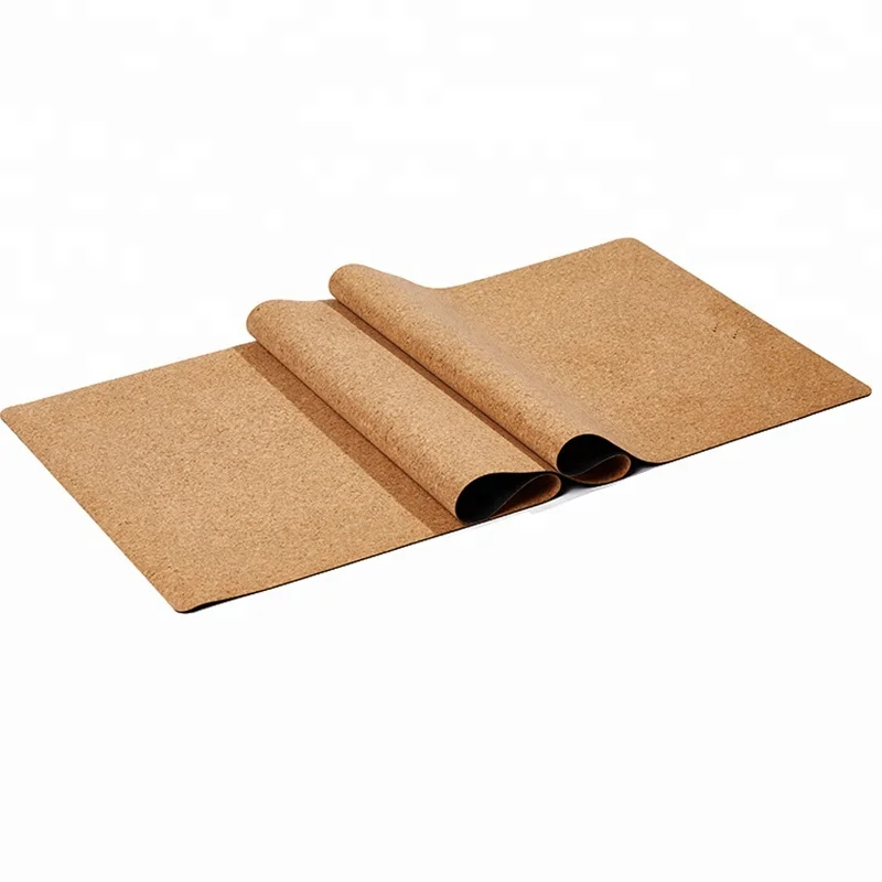 Anti slip eco friendly fitness cork yoga mat