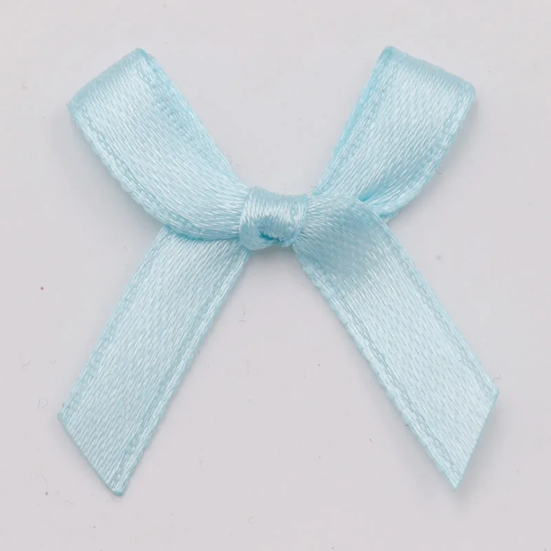 wholesale beautiful polyester pre made and ready made mini satin ribbon bows
