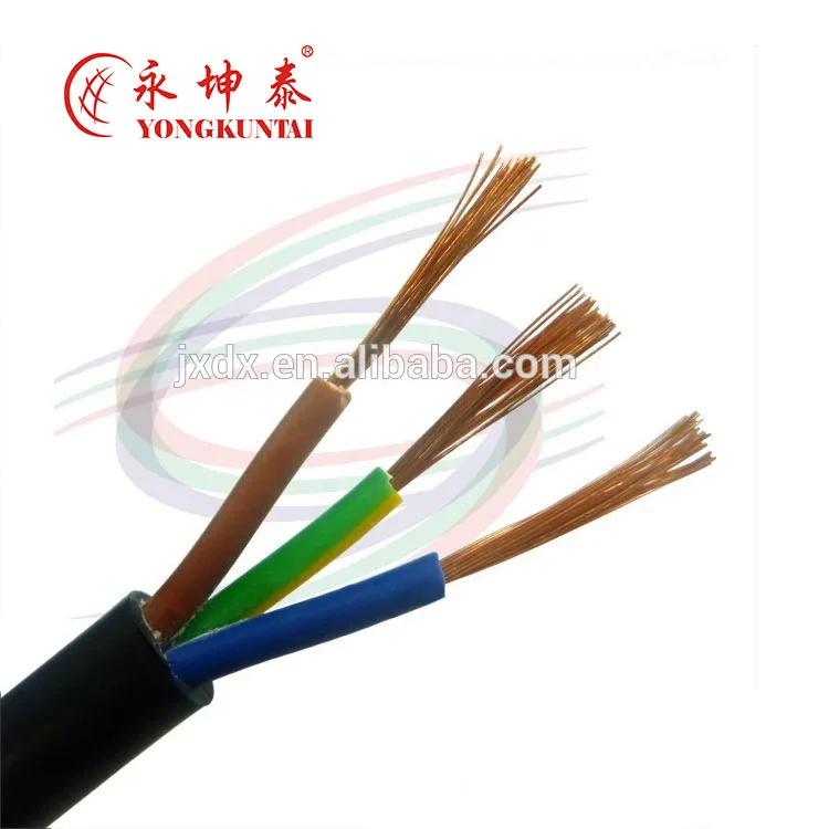 300/500V 3 core power cable CU copper PVC jacket home application wire cable