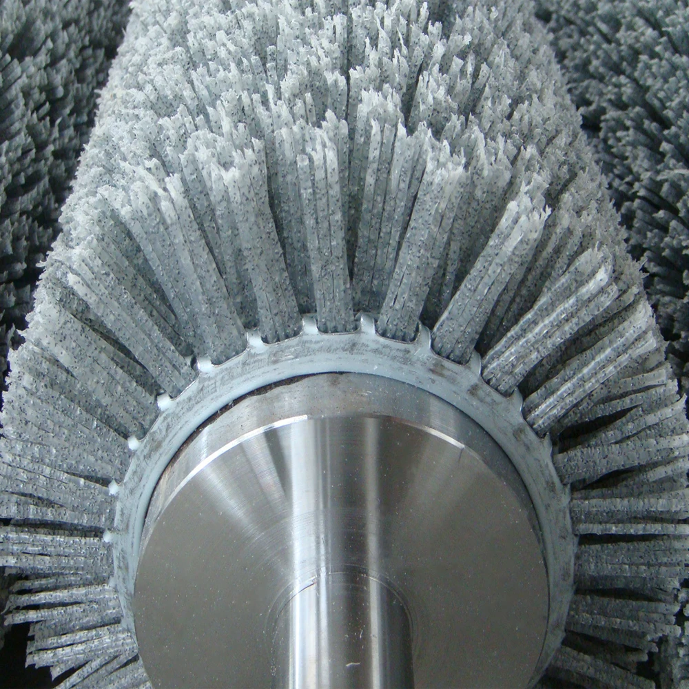 Dupont bristle Nylon Abrasive Roller Brushes For wood polishing