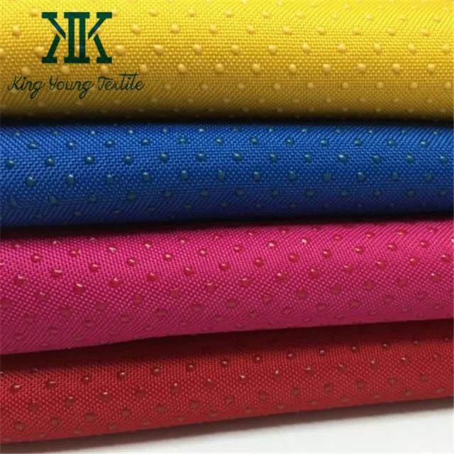 non slip waterproof fabric / cloth with rubber dots / polyester oxford anti slip fabric