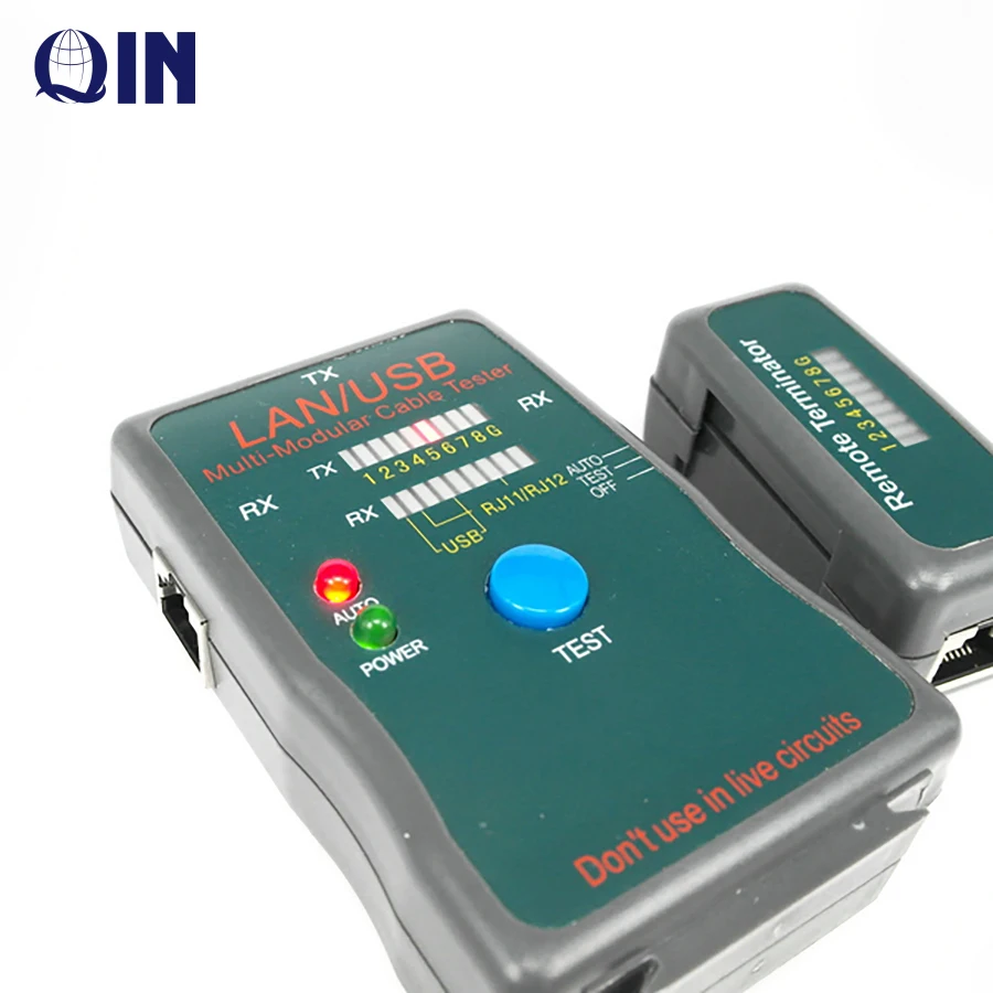 Qin factory price multi modular LAN USB RJ11 network cable tester