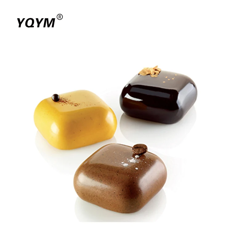 8-cavity square drum cake mold French mousse pudding baking cake silicone mold