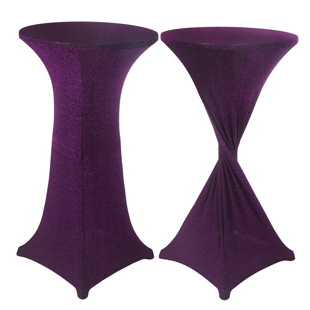 
hot sale sequin champagne gold turquoise shiner spandex cocktail table cover bar cloth factory manufacturer 