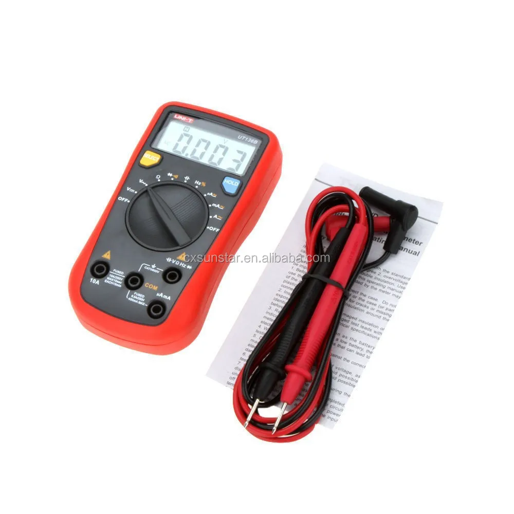 UT136B Handheld Auto Range LCD Digital Multimeter AC DC Frequency Resistance Tester Meter