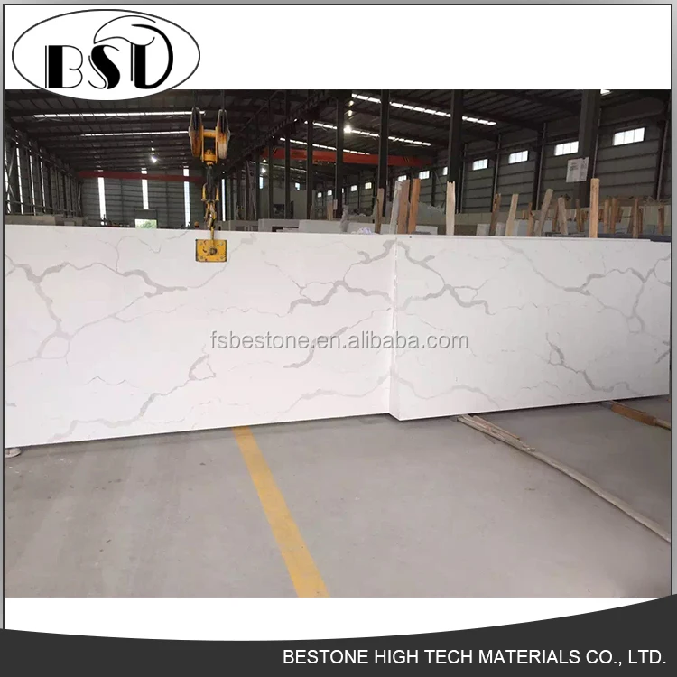 Jazz White Quartz Stone Calacatta Slabs