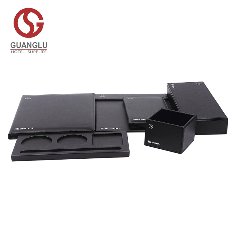 Black PU Leather Hotel Restaurant Bar Menu Cashier Folder