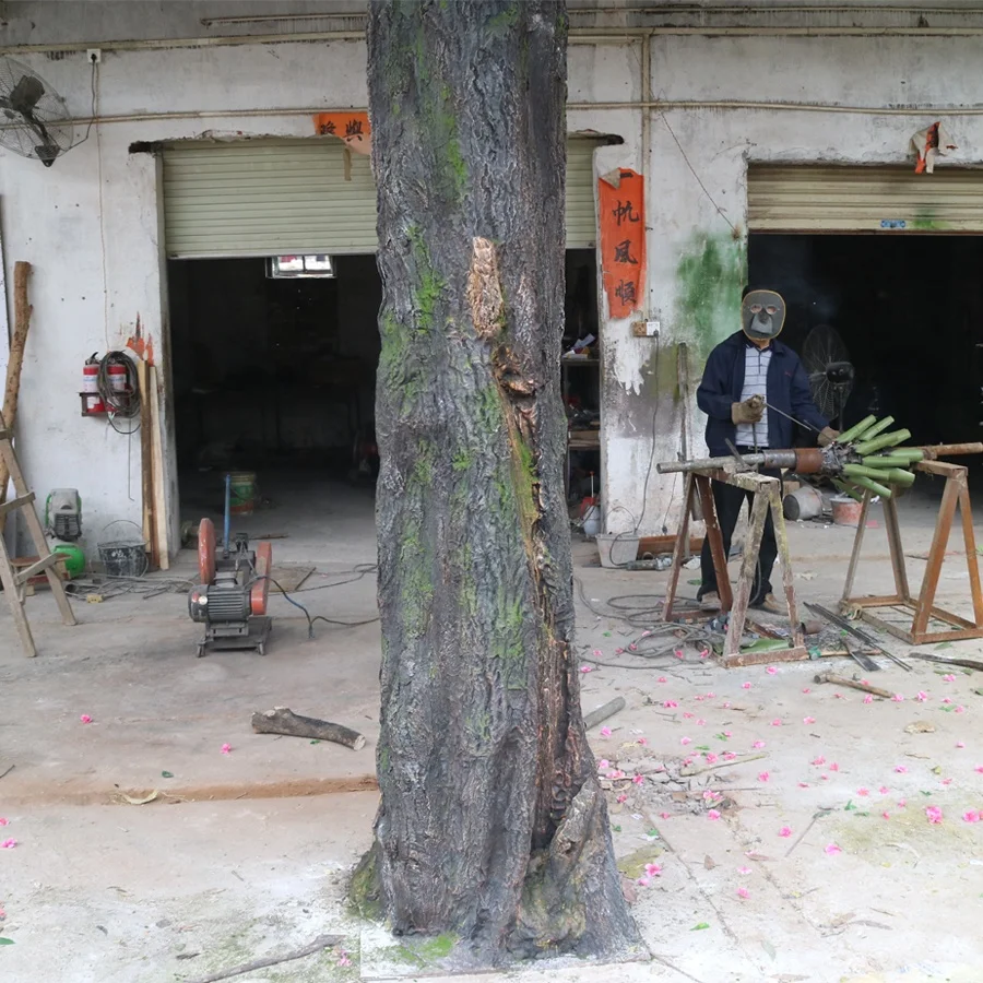 Custom size and shape artificial green banyan tree ficus tree for  landscape decoration