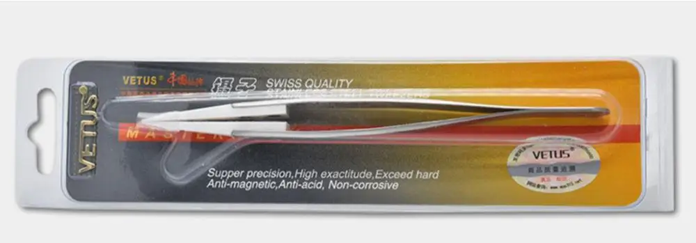 
130mm Heat Insulating Electrically Insulating Vetus 72-MZ Ceramic Tipped Tweezer 