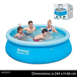 Bestway 57273 large blue Above Ground Inflatable Ring Style  swimming  pool fast set