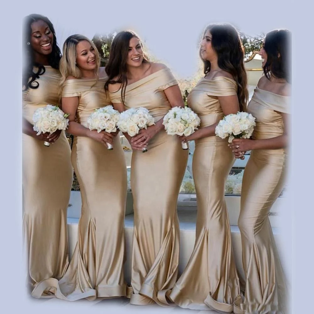 2019 Sexy Mermaid Bridesmaid Dress Long Sleeves