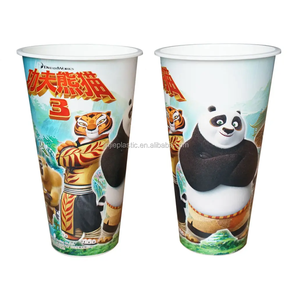 
22oz, orange peel printing, use in cinema, plastic popcorn cup 