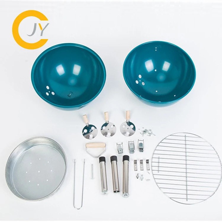 Mini football shaped soccer bbq grill portable mini charcoal ball grill