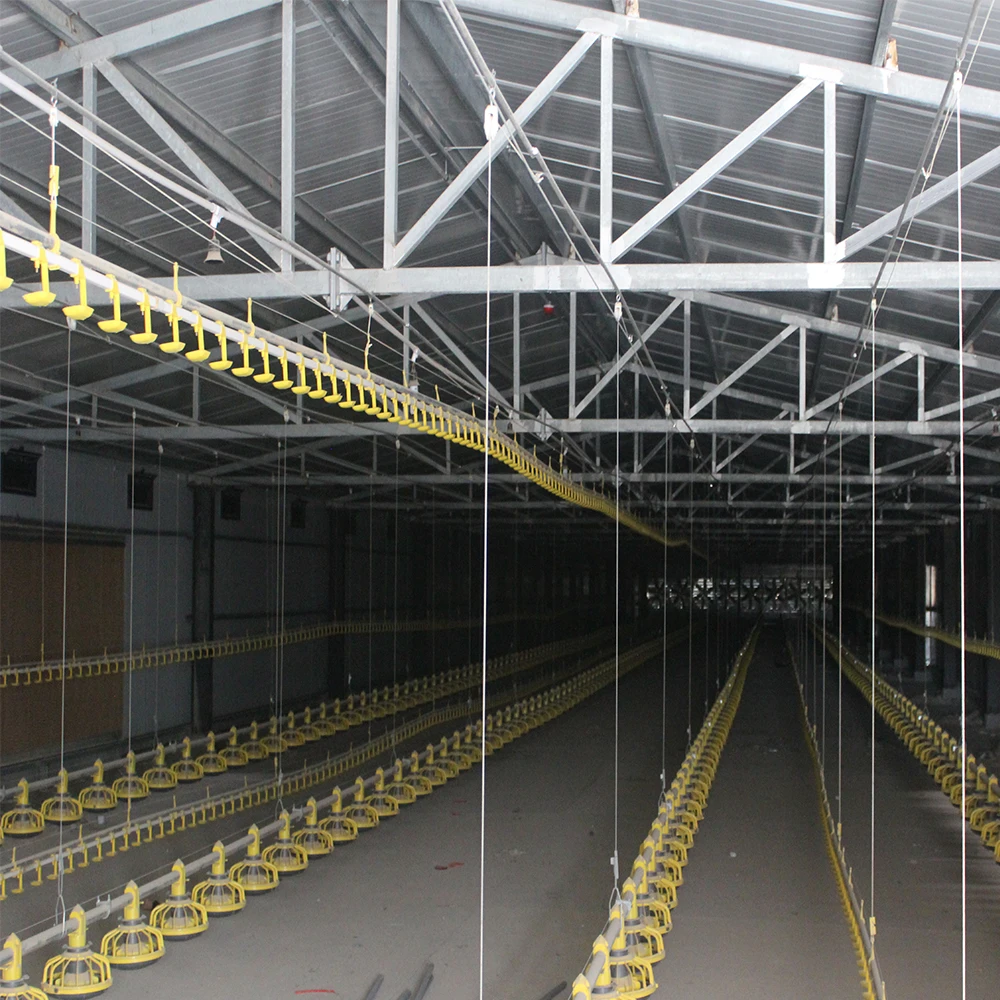 Farms Applicable Industries and Yellow Color chicken drinker and feeder equipment for broiler parent stock farm use