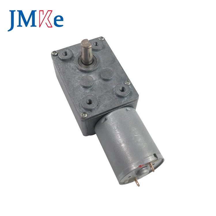 JMKE one side out shaft silent low rpm high torque 12volt dc worm gear motor