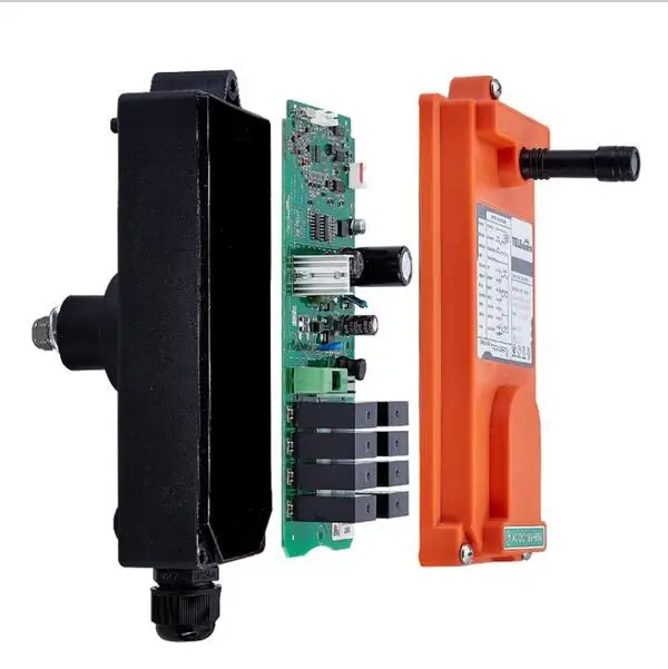 Telecontrol mutlti operation 1-speed industrial cordless remote control system with 2 transmitters and 1receiver
