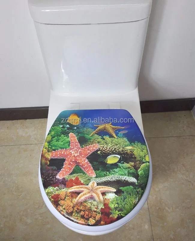 2018 hot sell Europea PVC printing soft toilet seat cover,toilet seat