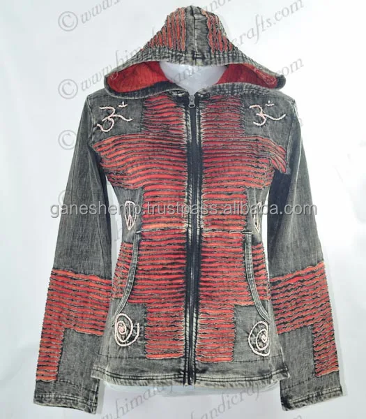 Beautiful Bohemian Enzyme wash Hoodies Jacket Ladies Clothing CSWJ 290