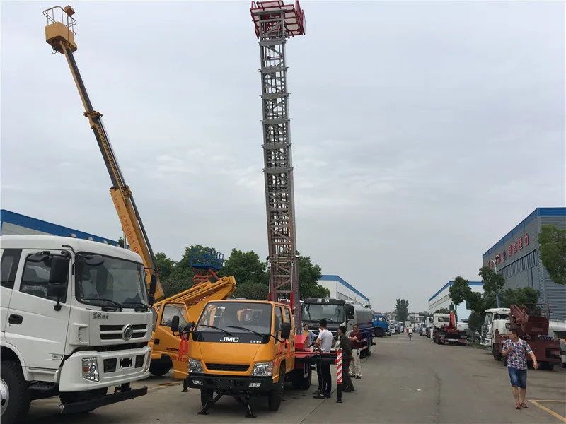 4x2 28m 38m 45m truck mounted ladder lift for sale aerial moving truck