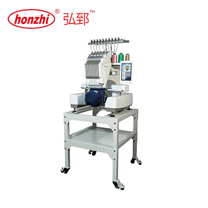 HZ-204 single head t shirt embroidery machine embroidery machine 1 head cap automatic single head cap embroidery machine on sale