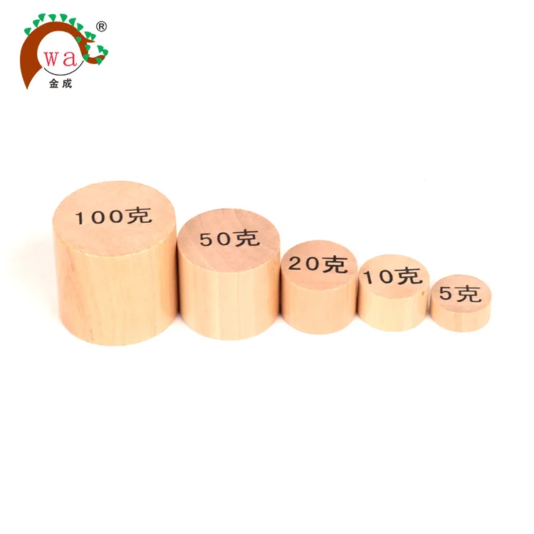 
Preschool Child Montessori Educational Wooden Weight Cylinders 