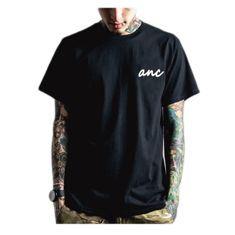 Мужская лучшая простая плотная дешевая дизайнерская длинная футболка из плотного хлопка с глубоким круглым вырезом