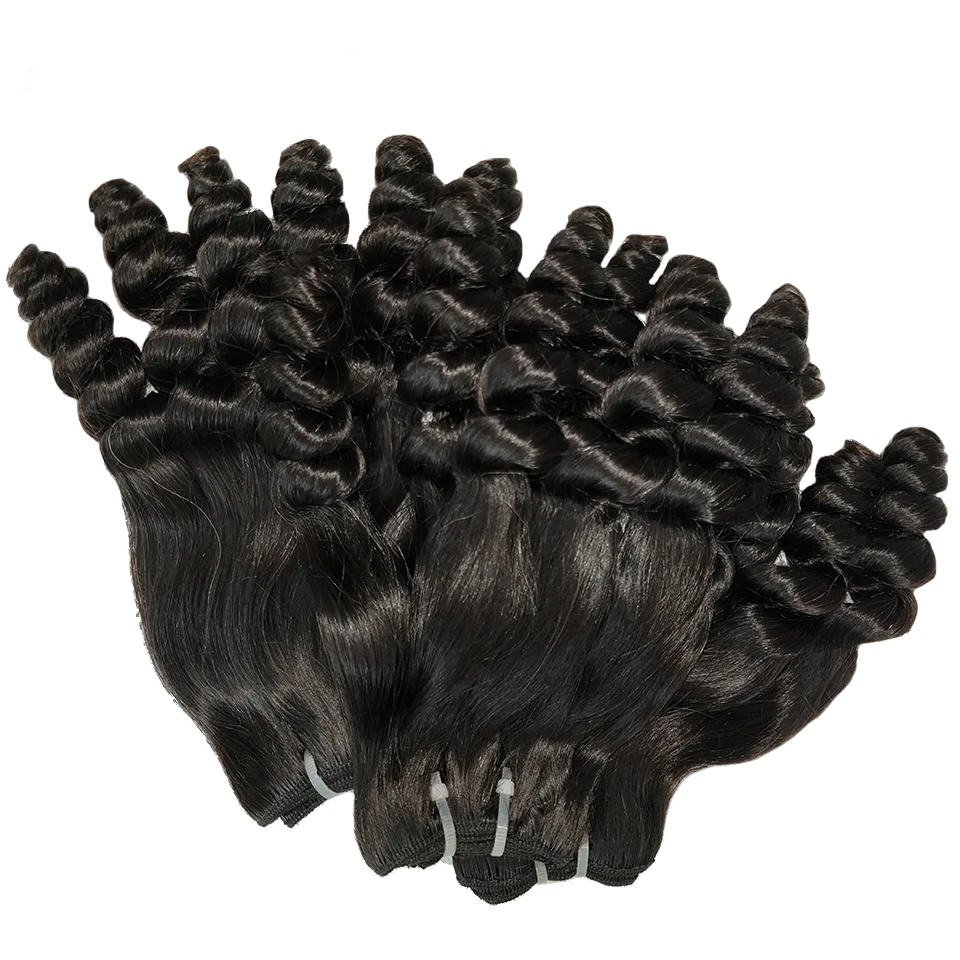 2021 Hot Selling Wholesale Double Drawn Fumi Curl Grade Virgin Hair In Nigeria