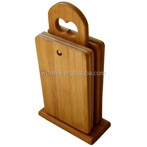 
wholesale bamboo cheese cutting boards set with holder, breakfast serving board 