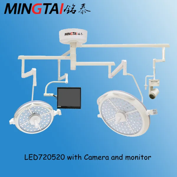 double LED operating lights with camera