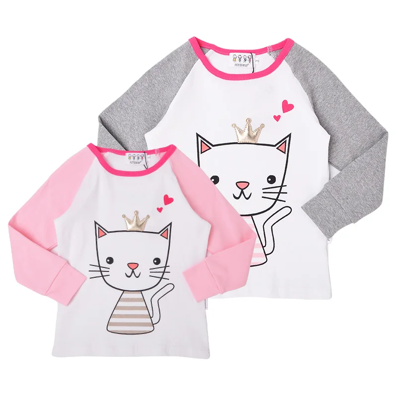 Wholesale Lovely Little Kitty Princes Children Sleepwears Kids Girl Pajamas
