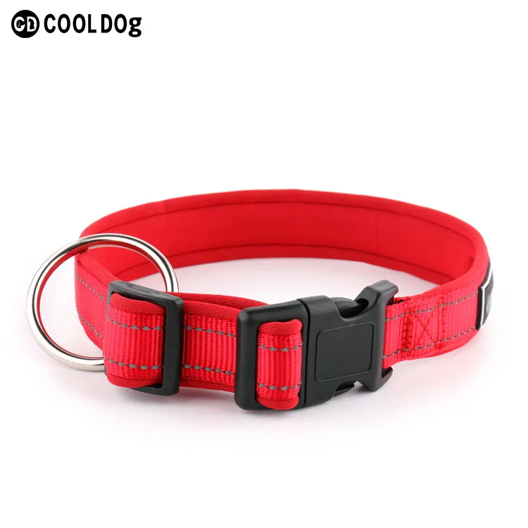 Soft Neoprene Padded Nylon Reflective Dog Collar Wholesale