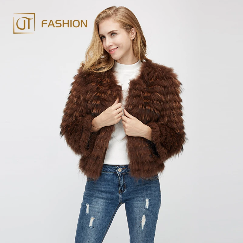 Новое поступление jtfur вся кожа из натурального меха енота модные пушистые зимние женские короткие ботинки на меху пальто
