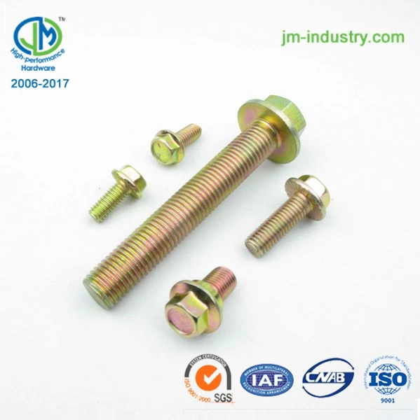 Углеродистая сталь M4 DIN 6921 12 заостренных винтов и шестигранный фланцеавой