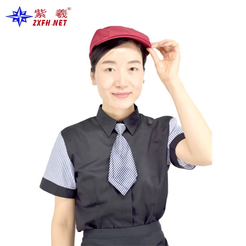 Индивидуальный логотип Ресторан Бар официант Униформа профессиональная рабочая одежда унисекс униформа