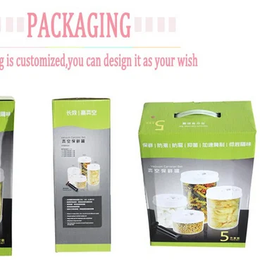 Button Auto Coffee Vacuum Storage Container Vacuum Sealed Container Vacuum Jar Sealer for Kitchen