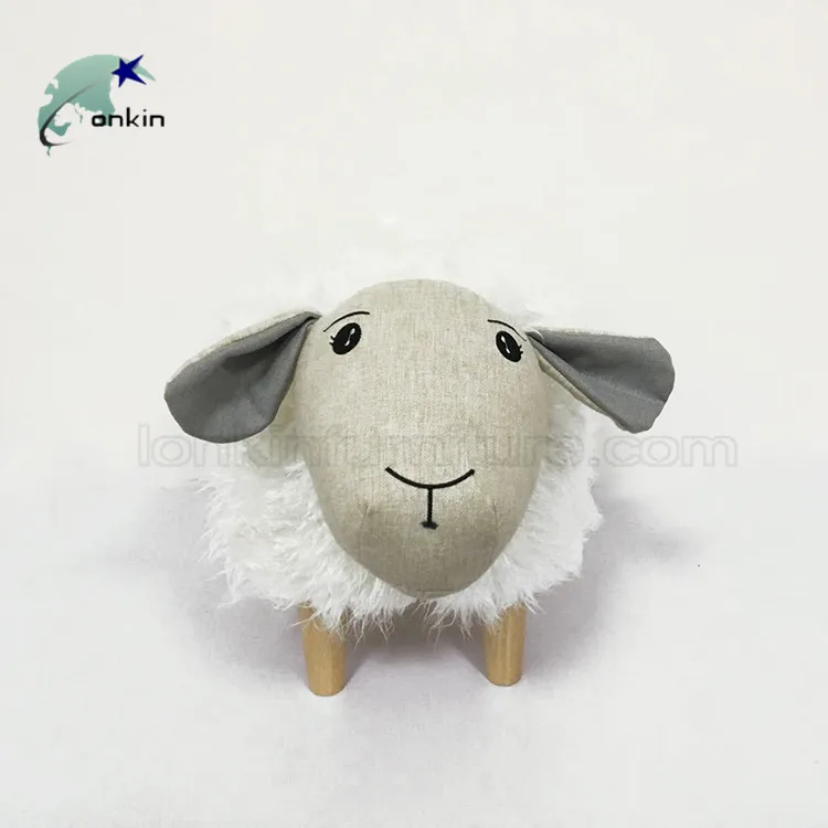 Wooden Children Stools Animal Sheep  Shape Cute Stool Small Kids Wooden Stool