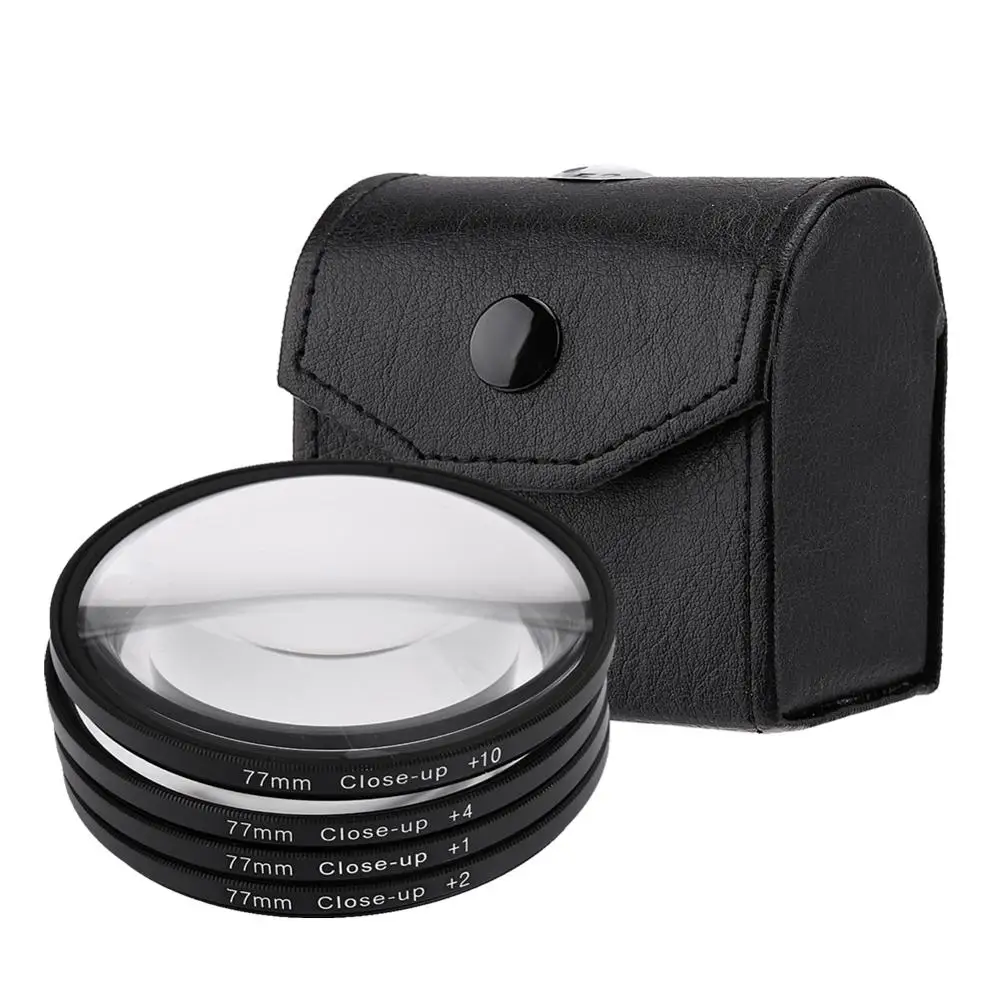52mm 67mm 72mm 77mm Macro Close-Up Filter Set +1 +2 +4 +10 Lens with Pouch Macro Lens Filter Kit for   DSLR Camera
