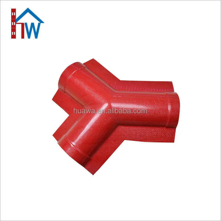 ASA ridge tile three way seal ends synthetic resin roof tile accessory