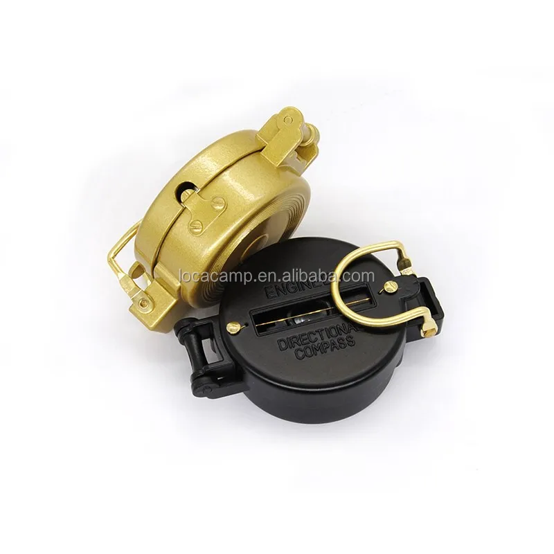 ZINC ALLOY liquid filled magnetic tactical lensatic compass sighting compass survival accessories