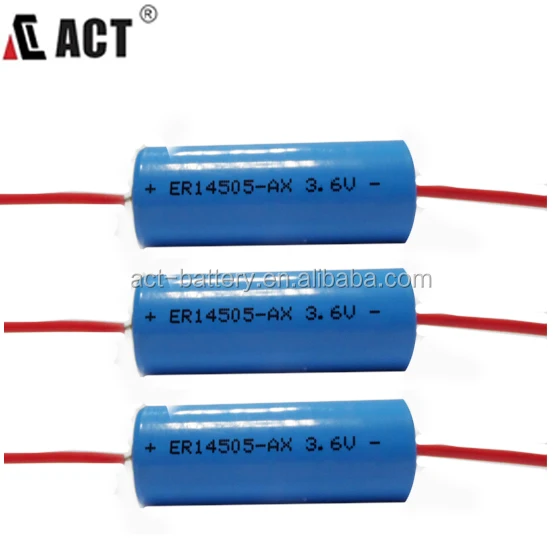 
3.6V Lithium Battery ER14250/ER14335/ER14505/ER17335/ER18505/ER26500/ER34615/ER14505M/ER26500M with axial wire leads 