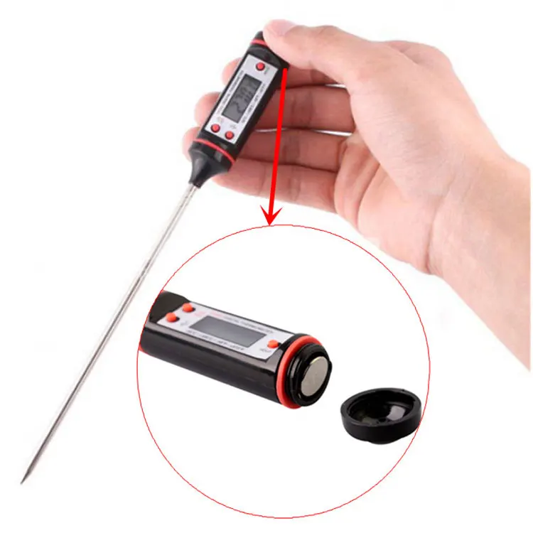 mini lcd instant read digital handheld kitchen cooking meat food thermometer
