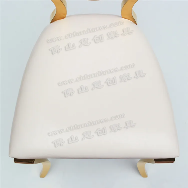 Фабрика Фошань, банкетный стул из нержавеющей стали с золотым ободком