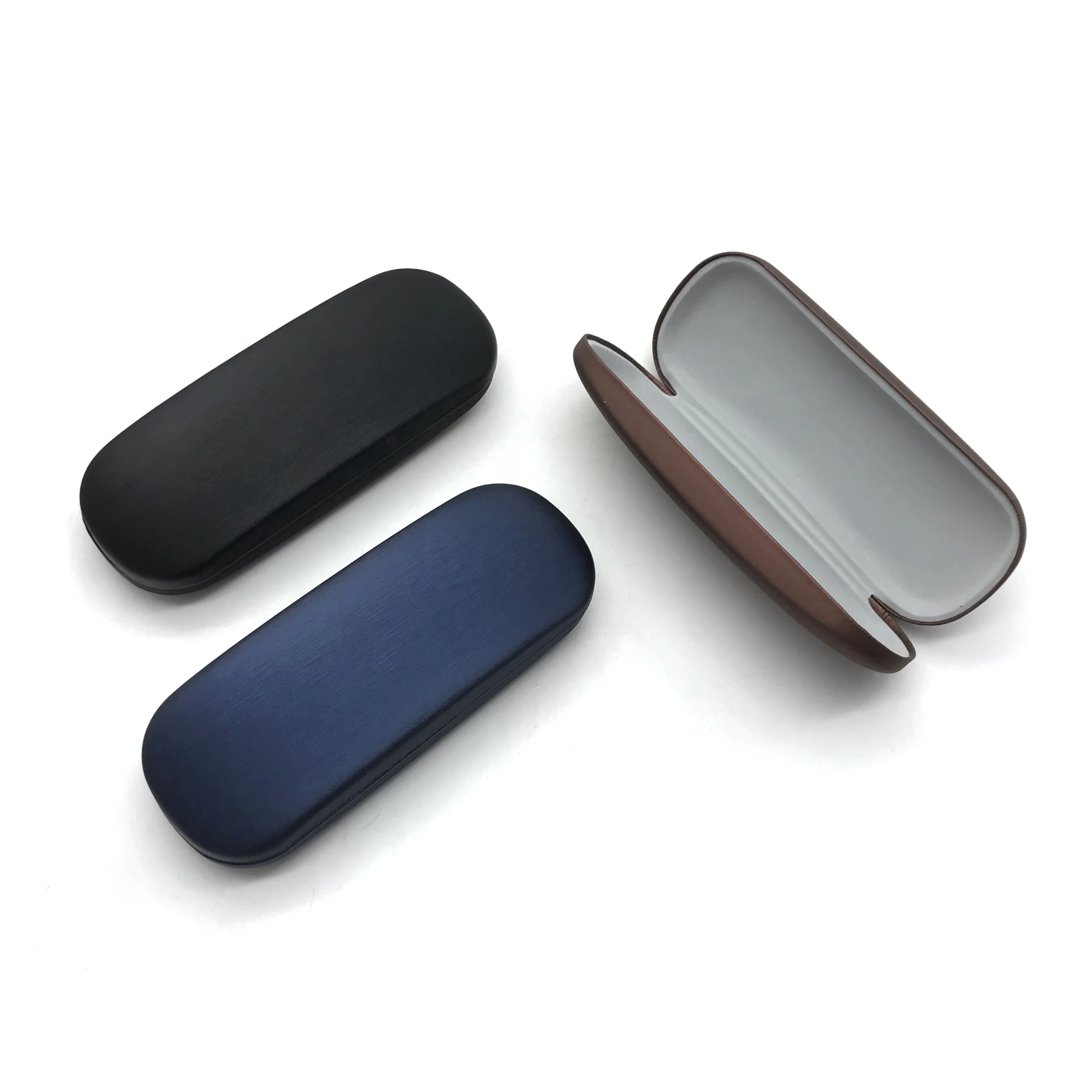 wholesale PU leather personalized hard metal glasses Case